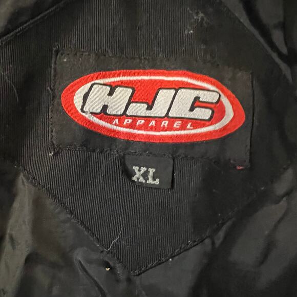 HJC Coat Mens XL Snow Snowmobile Racing Ski Jacket Orange 3M Scotchlite Neon ** - Picture 9 of 11